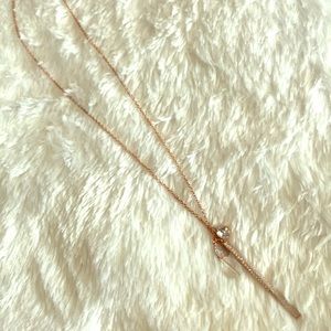 💙Rose gold necklace with charms